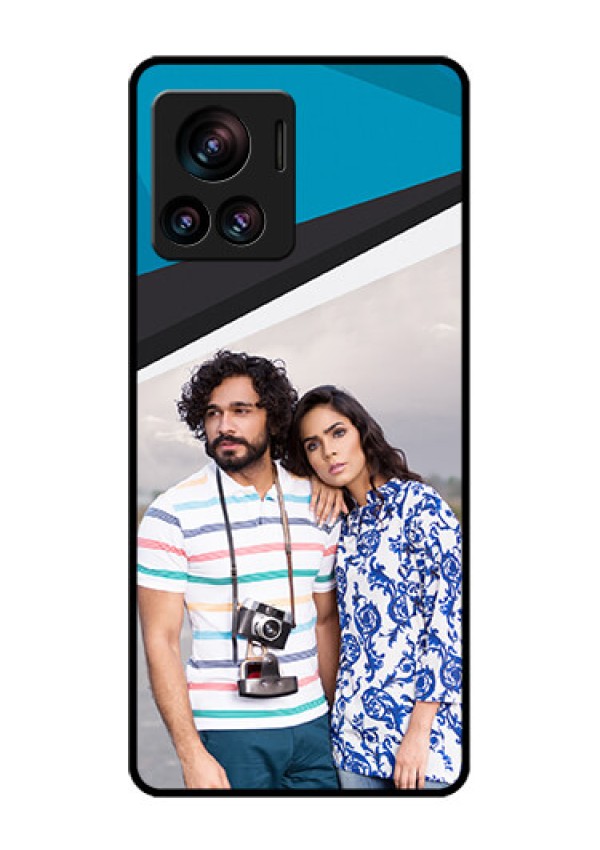 Motorola Moto Edge 30 Ultra Custom Glass Phone Case - Simple Pattern Photo Upload Design