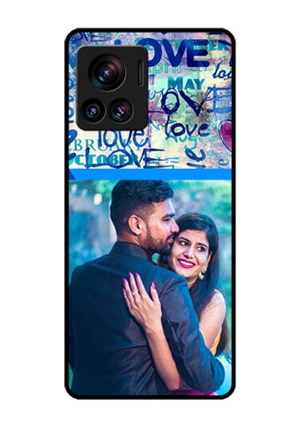 Motorola Moto Edge 30 Ultra Custom Glass Phone Case - Colorful Love Design