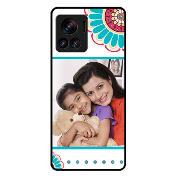 Motorola Moto Edge 30 Ultra Custom Glass Phone Case - Flower Design