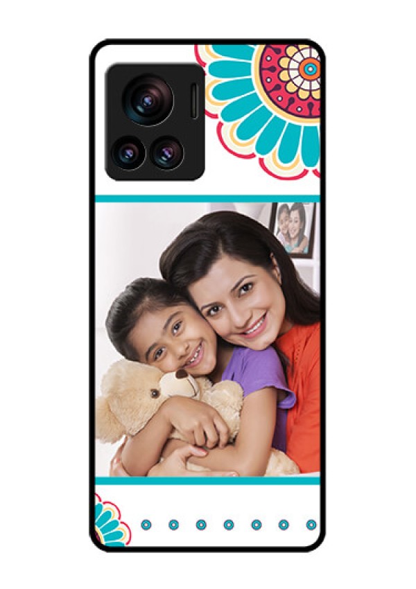 Motorola Moto Edge 30 Ultra Custom Glass Phone Case - Flower Design