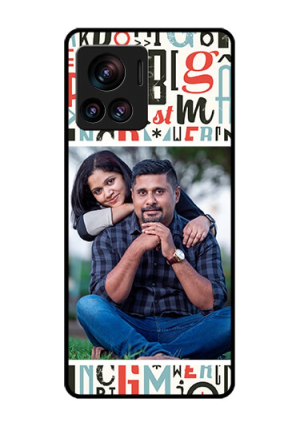 Motorola Moto Edge 30 Ultra Custom Glass Phone Case - Alphabet Design
