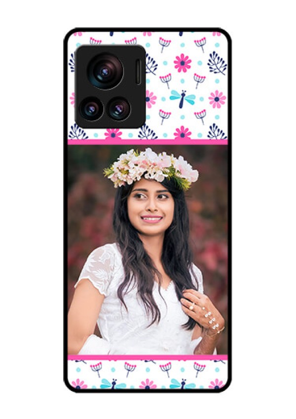 Motorola Moto Edge 30 Ultra Custom Glass Phone Case - Colorful Flower Design