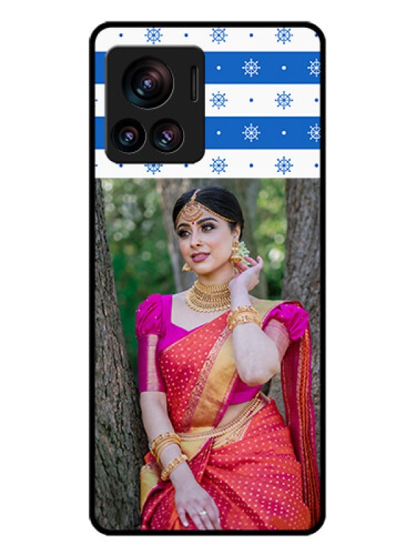 Custom Motorola Moto Edge 30 Ultra Custom Glass Phone Case - Snow Pattern Design