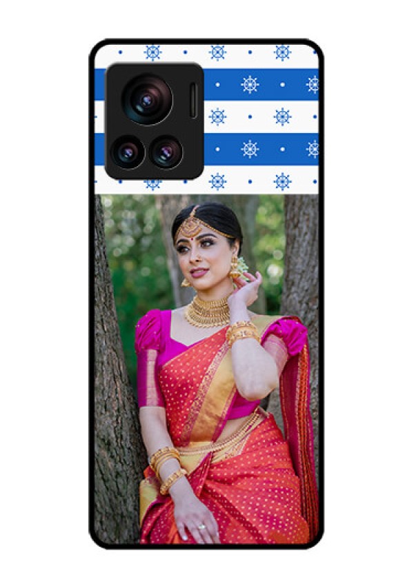 Motorola Moto Edge 30 Ultra Custom Glass Phone Case - Snow Pattern Design