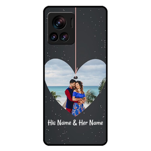 Motorola Moto Edge 30 Ultra Custom Glass Phone Case - Hanging Heart Design