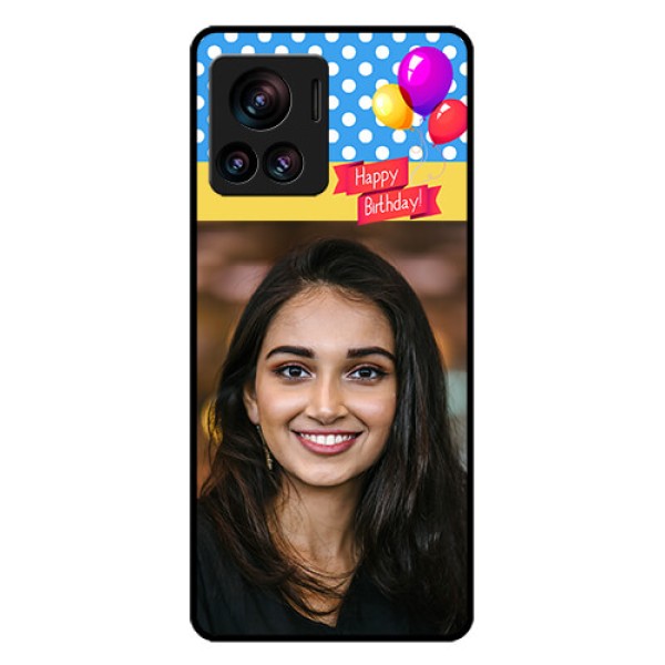 Motorola Moto Edge 30 Ultra Custom Glass Phone Case - Happy Birthday Design