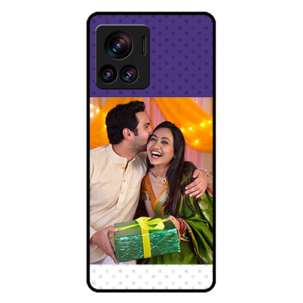 Motorola Moto Edge 30 Ultra Custom Glass Phone Case - Violet Colored Pattern Design Motorola Moto Edge 30 Ultra Custom Glass Phone Case - Violet Colored Pattern Design
