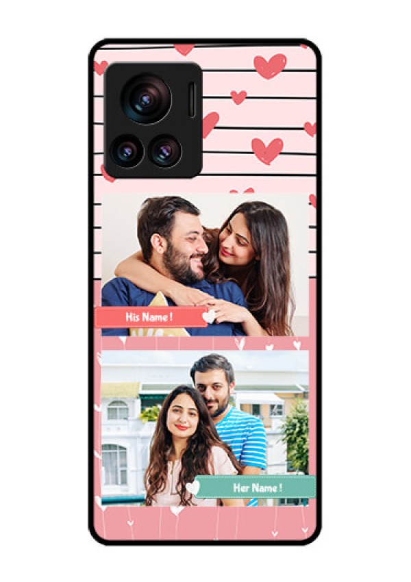 Motorola Moto Edge 30 Ultra Custom Glass Phone Case - Photo With Heart Design