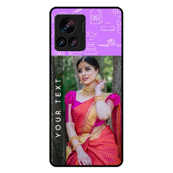 Motorola Moto Edge 30 Ultra Custom Glass Phone Case - Birthday Icons Design