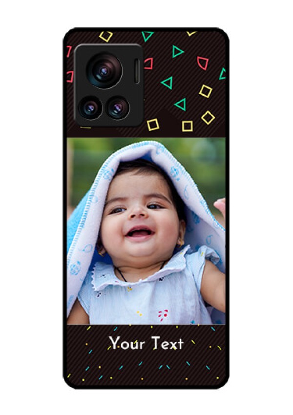Motorola Moto Edge 30 Ultra Custom Glass Phone Case - With Confetti Birthday Design