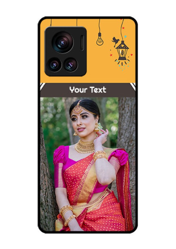 Motorola Moto Edge 30 Ultra Custom Glass Phone Case - With Family Picture And Icons