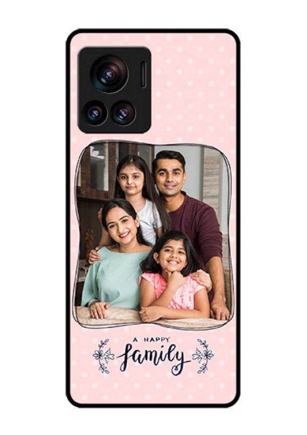 Motorola Moto Edge 30 Ultra Custom Glass Phone Case - Family With Dots Design