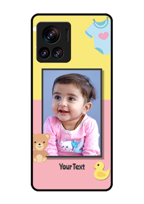 Motorola Moto Edge 30 Ultra Custom Glass Phone Case - Kids 2 Color Design