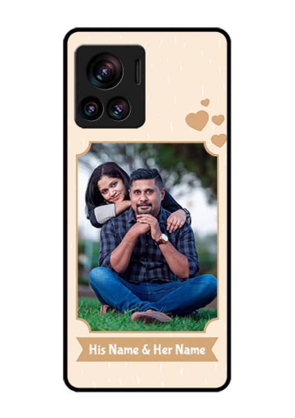 Motorola Moto Edge 30 Ultra Custom Glass Phone Case - With Confetti Love Design