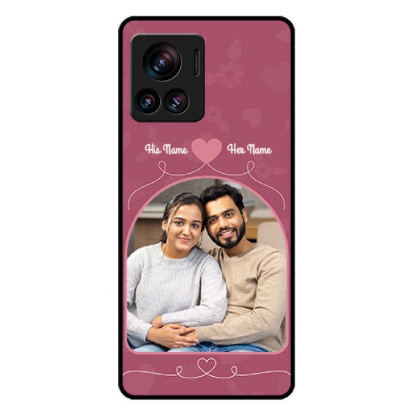 Motorola Moto Edge 30 Ultra Custom Glass Phone Case - Love Floral Design