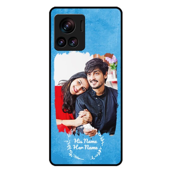 Motorola Moto Edge 30 Ultra Custom Glass Phone Case - Blue Color Vintage Design Motorola Moto Edge 30 Ultra Custom Glass Phone Case - Blue Color Vintage Design