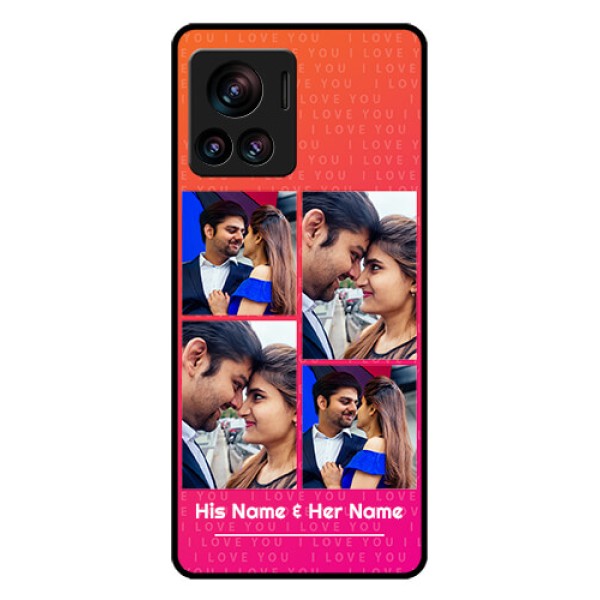 Motorola Moto Edge 30 Ultra Custom Glass Phone Case - I Love You Pink Design Motorola Moto Edge 30 Ultra Custom Glass Phone Case - I Love You Pink Design
