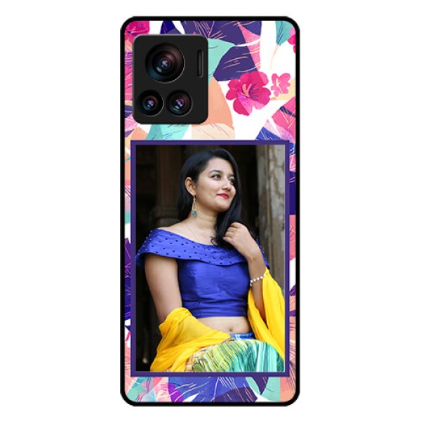 Motorola Moto Edge 30 Ultra Custom Glass Phone Case - Abstract Floral Design Motorola Moto Edge 30 Ultra Custom Glass Phone Case - Abstract Floral Design