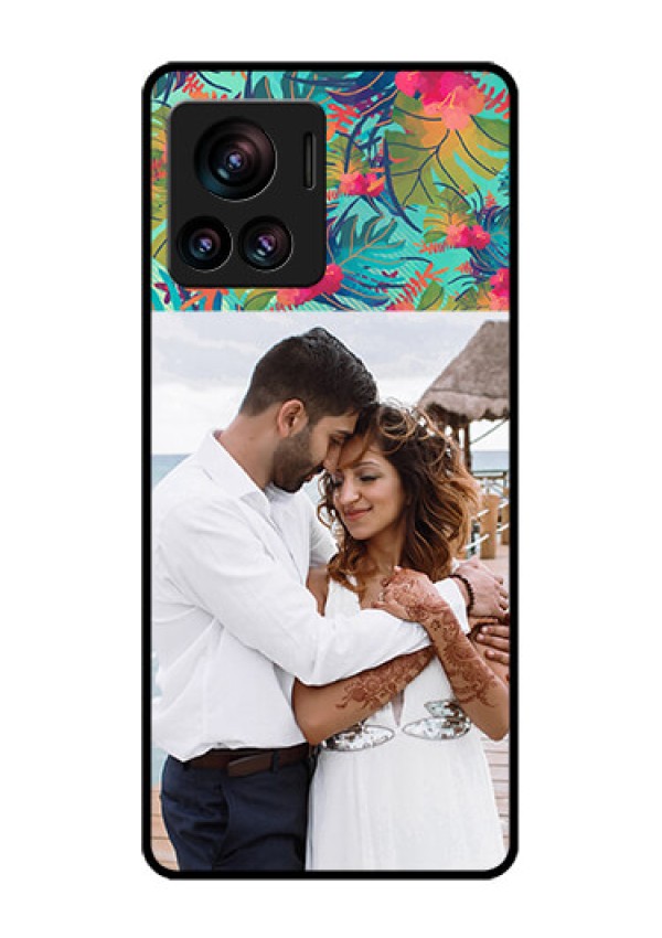 Motorola Moto Edge 30 Ultra Custom Glass Phone Case - Watercolor Floral Design