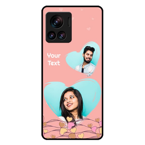 Motorola Moto Edge 30 Ultra Custom Glass Phone Case - Love Doodle Design