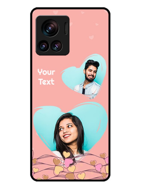 Custom Motorola Moto Edge 30 Ultra Custom Glass Phone Case - Love Doodle Design