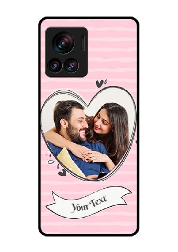 Motorola Moto Edge 30 Ultra Custom Glass Phone Case - Vintage Heart Design