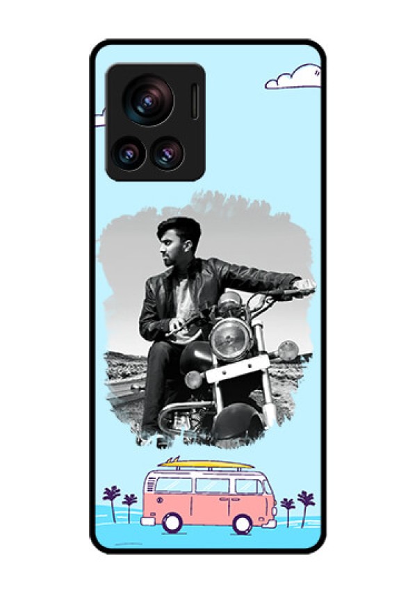Motorola Moto Edge 30 Ultra Custom Glass Phone Case - Travel & Adventure Design