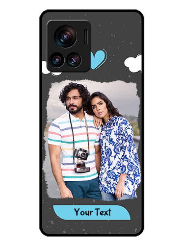 Custom Motorola Moto Edge 30 Ultra Custom Glass Phone Case - Splashes With Love Doodles Design