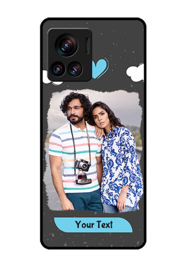 Motorola Moto Edge 30 Ultra Custom Glass Phone Case - Splashes With Love Doodles Design