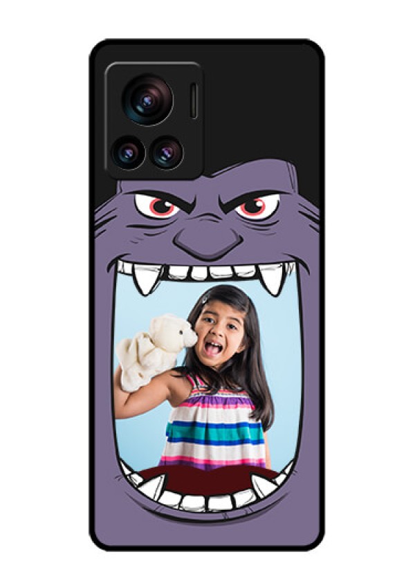 Motorola Moto Edge 30 Ultra Custom Glass Phone Case - Angry Monster Design