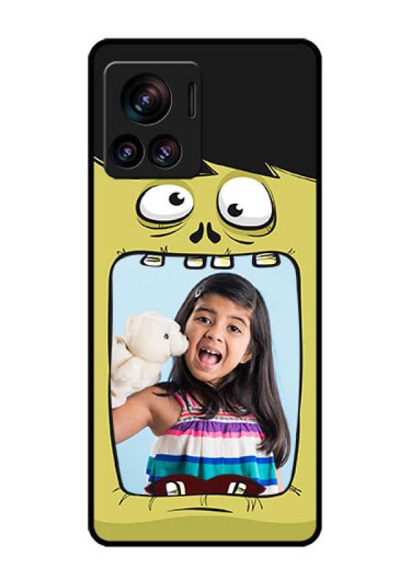 Motorola Moto Edge 30 Ultra Custom Glass Phone Case - Cartoon Monster Back Case Design