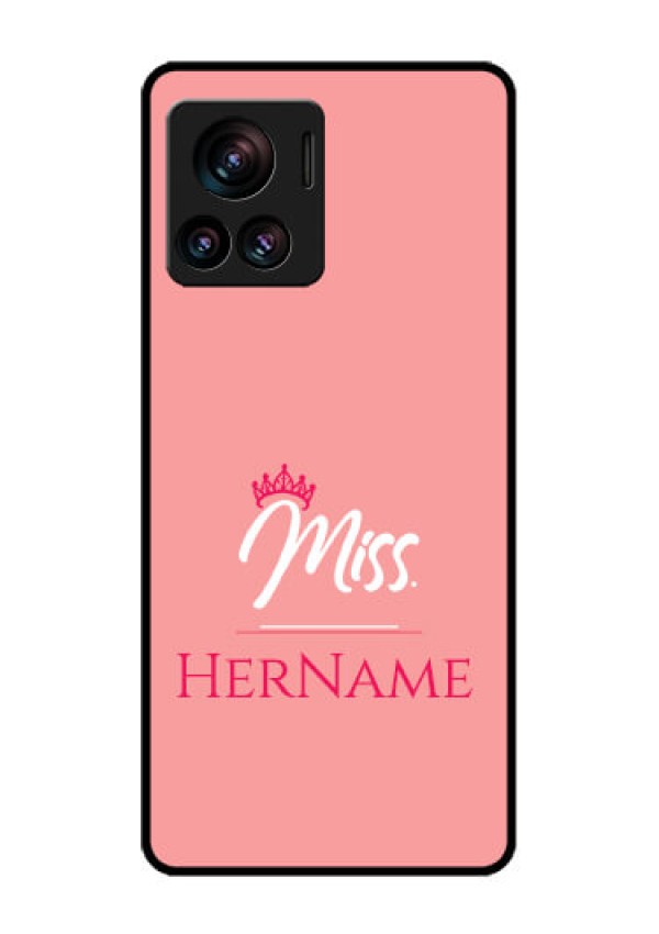 Motorola Moto Edge 30 Ultra Custom Glass Phone Case - Mrs With Name Design