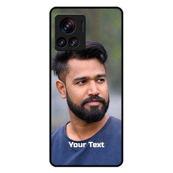 Motorola Moto Edge 30 Ultra Custom Glass Phone Case - Photo With Text Design Motorola Moto Edge 30 Ultra Custom Glass Phone Case - Photo With Text Design