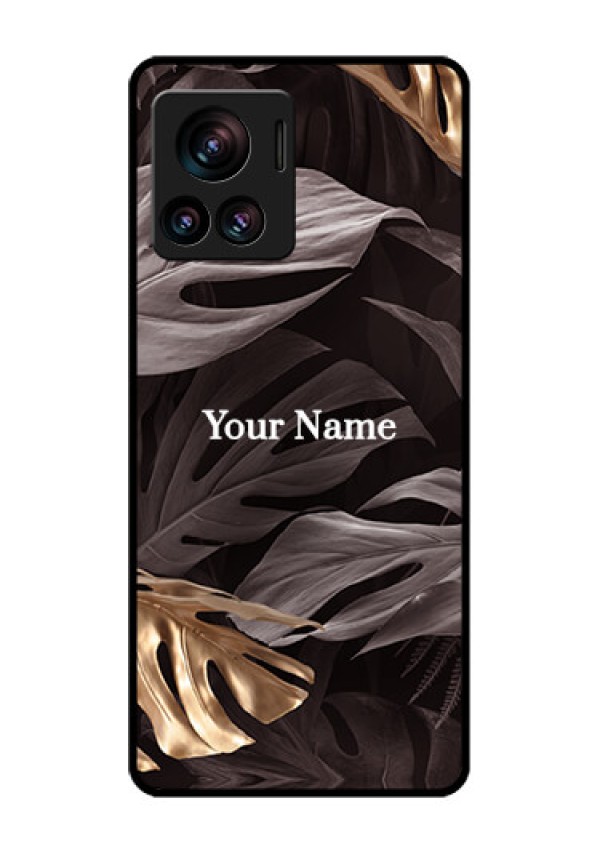 Motorola Moto Edge 30 Ultra Custom Glass Phone Case - Wild Leaves Digital Paint Design