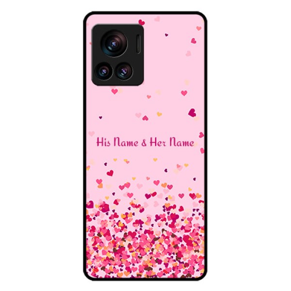 Motorola Moto Edge 30 Ultra Custom Glass Phone Case - Floating Hearts Design Motorola Moto Edge 30 Ultra Custom Glass Phone Case - Floating Hearts Design