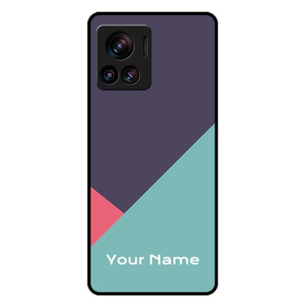 Motorola Moto Edge 30 Ultra Custom Glass Phone Case - Tri Color Abstract Design