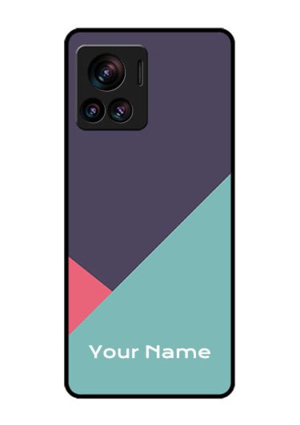 Motorola Moto Edge 30 Ultra Custom Glass Phone Case - Tri Color Abstract Design