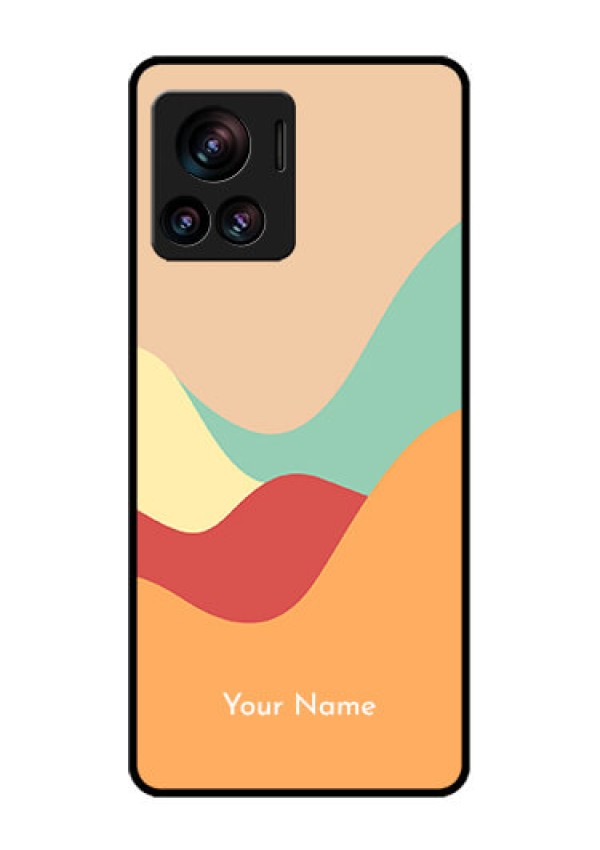 Motorola Moto Edge 30 Ultra Custom Glass Phone Case - Ocean Waves Multi - Colour Design