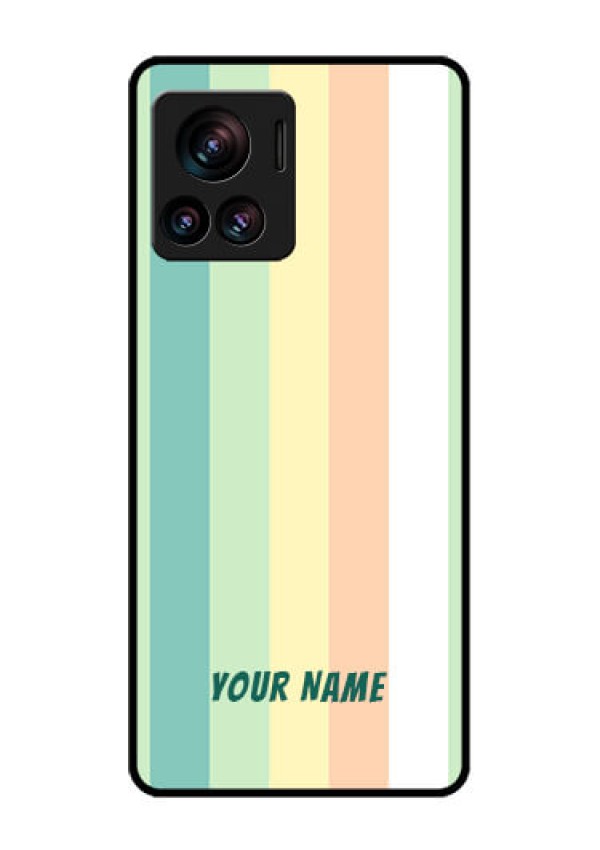 Motorola Moto Edge 30 Ultra Custom Glass Phone Case - Multi - Colour Stripes Design