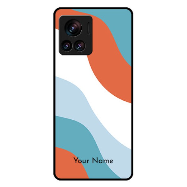 Motorola Moto Edge 30 Ultra Custom Glass Phone Case - Coloured Waves Design