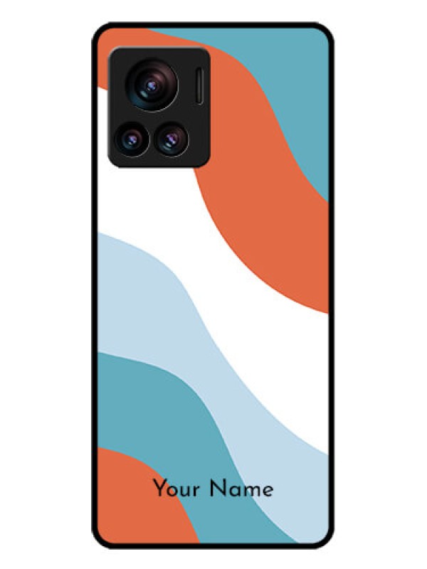 Custom Motorola Moto Edge 30 Ultra Custom Glass Phone Case - Coloured Waves Design