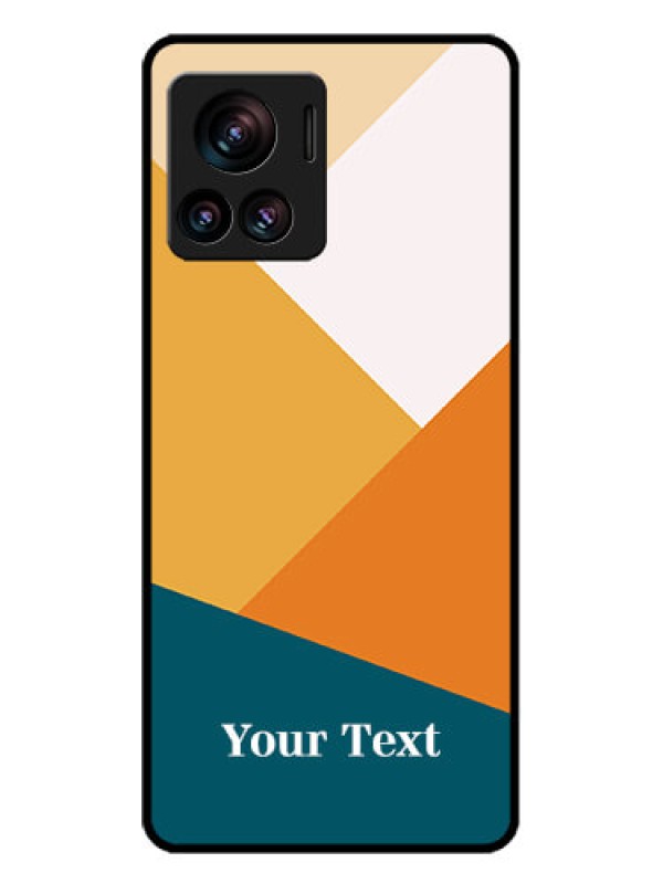 Custom Motorola Moto Edge 30 Ultra Custom Glass Phone Case - Stacked Multi - Colour Design