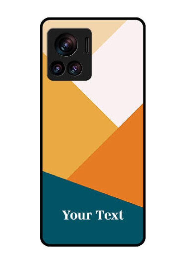 Motorola Moto Edge 30 Ultra Custom Glass Phone Case - Stacked Multi - Colour Design