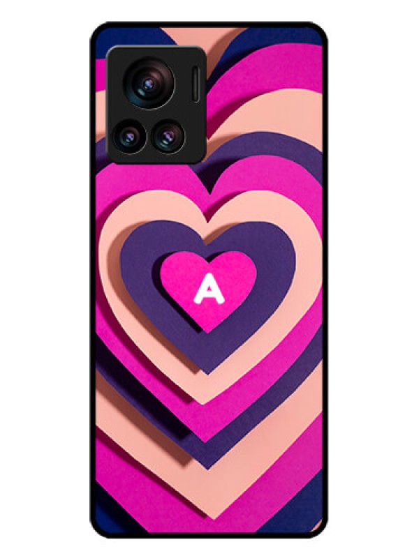 Custom Motorola Moto Edge 30 Ultra Custom Glass Phone Case - Cute Heart Pattern Design