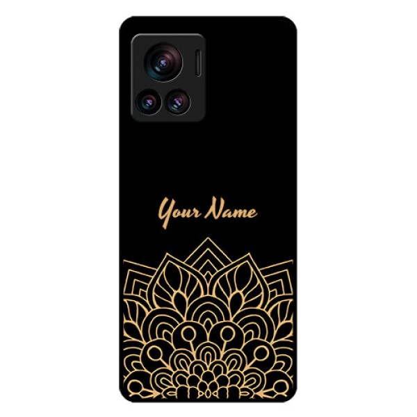 Motorola Moto Edge 30 Ultra Custom Glass Phone Case - Golden Mandala Design Motorola Moto Edge 30 Ultra Custom Glass Phone Case - Golden Mandala Design