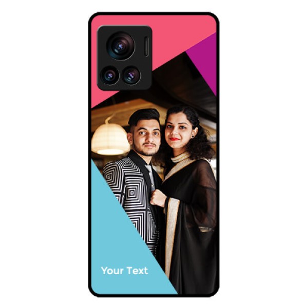 Motorola Moto Edge 30 Ultra Custom Glass Phone Case - Stacked Triple Colour Design Motorola Moto Edge 30 Ultra Custom Glass Phone Case - Stacked Triple Colour Design
