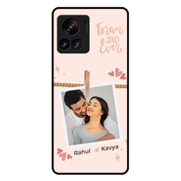 Motorola Moto Edge 30 Ultra Custom Glass Phone Case - Forever And Ever Love Design Motorola Moto Edge 30 Ultra Custom Glass Phone Case - Forever And Ever Love Design