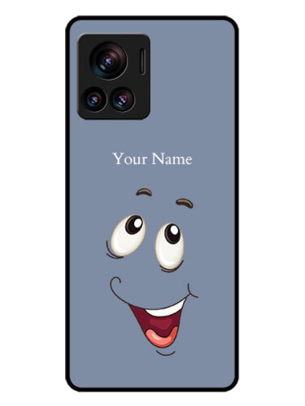 Custom Motorola Moto Edge 30 Ultra Custom Glass Phone Case - Laughing Cartoon Face Design
