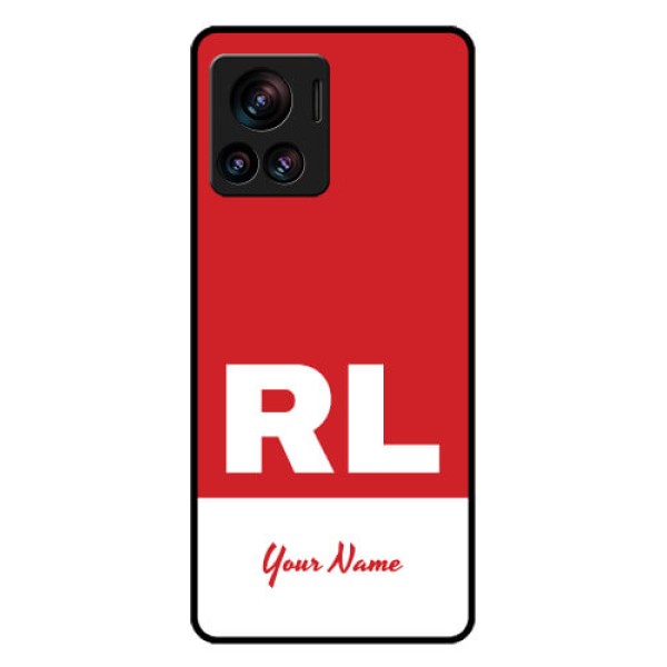 Motorola Moto Edge 30 Ultra Custom Glass Phone Case - Dual Tone Custom Text Design