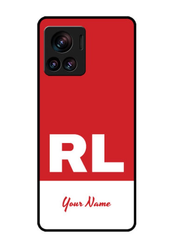 Motorola Moto Edge 30 Ultra Custom Glass Phone Case - Dual Tone Custom Text Design